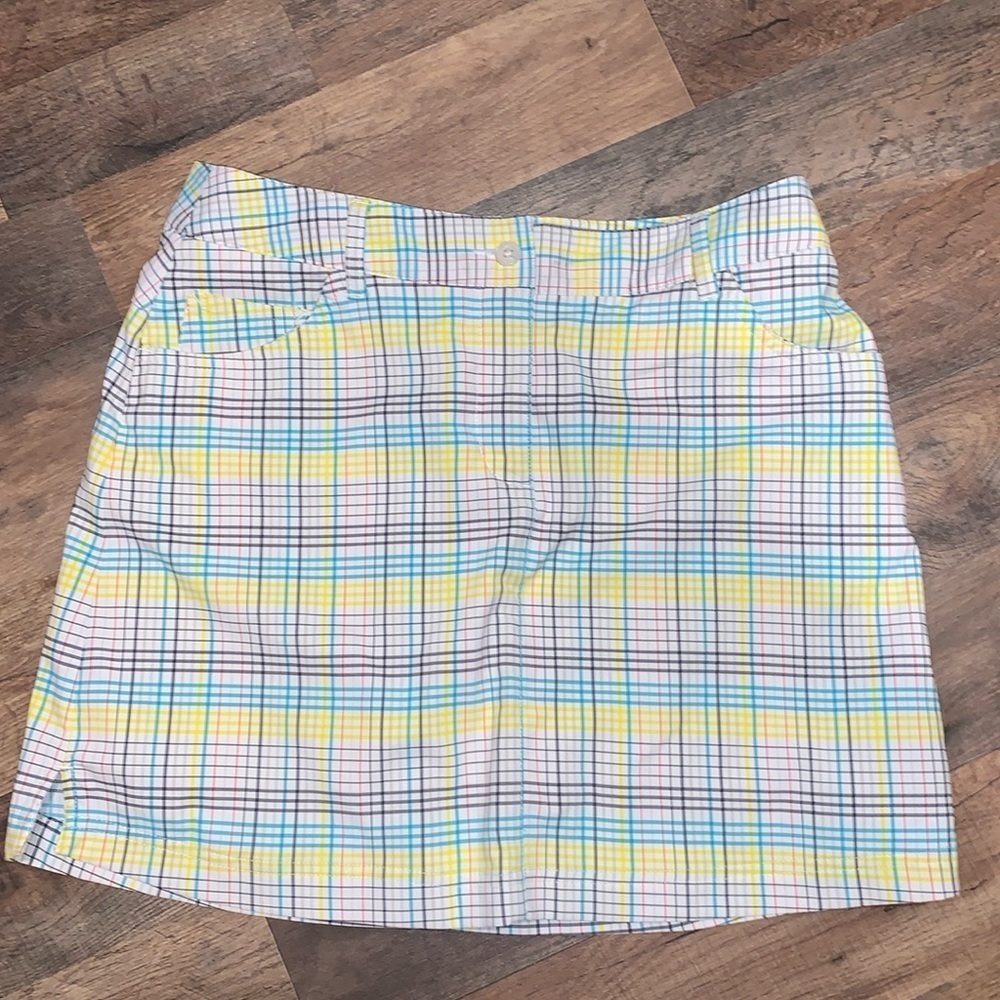 Slazenger bright plaid golf skort size 4